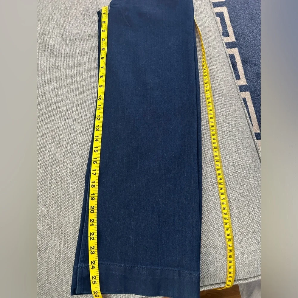 Anthropologie The Colette Crop High-Rise Wide-Leg Dark Blue Jeans by Maeve - Picture 10 of 14